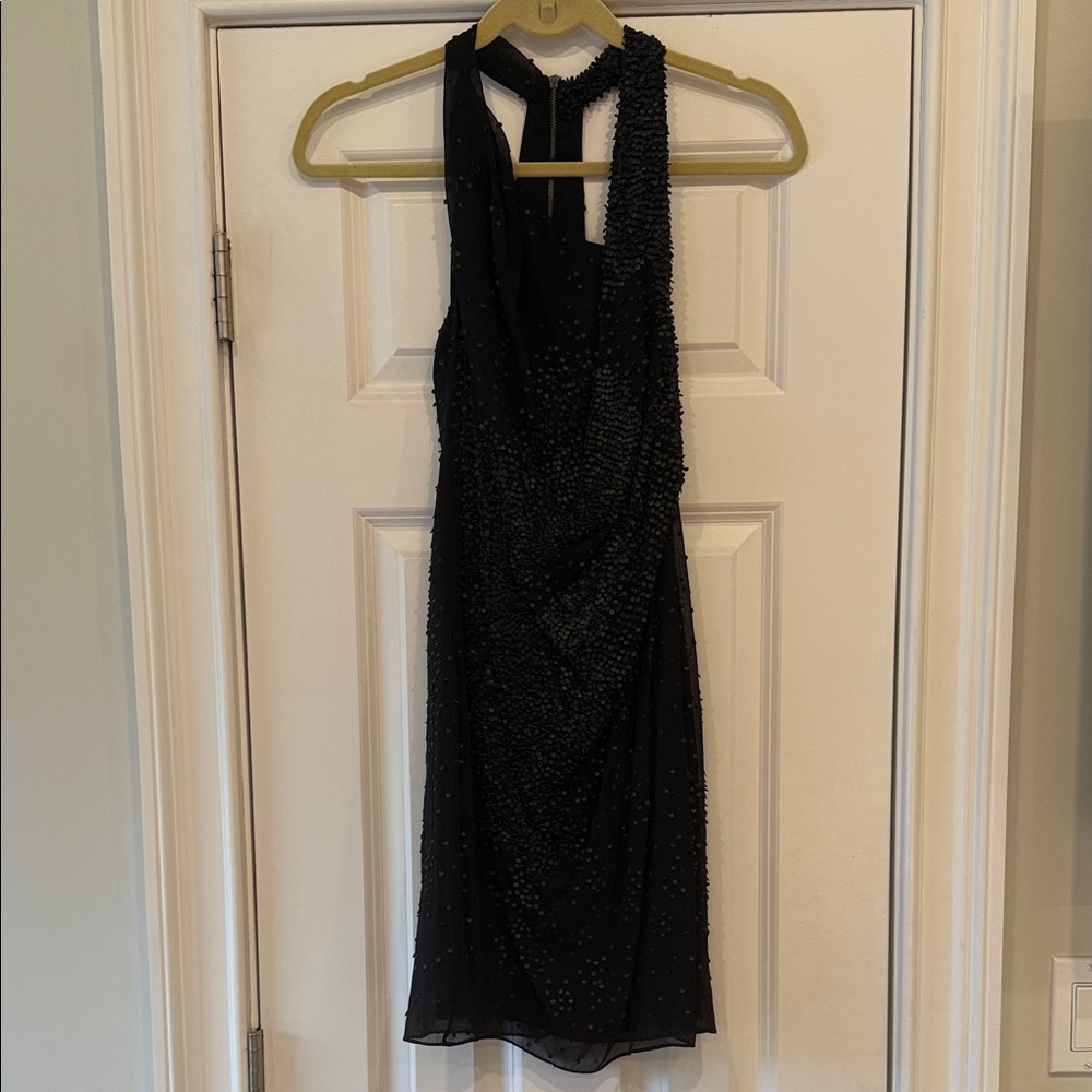 Helmut Lang Short Granule Black Dress - Size 0